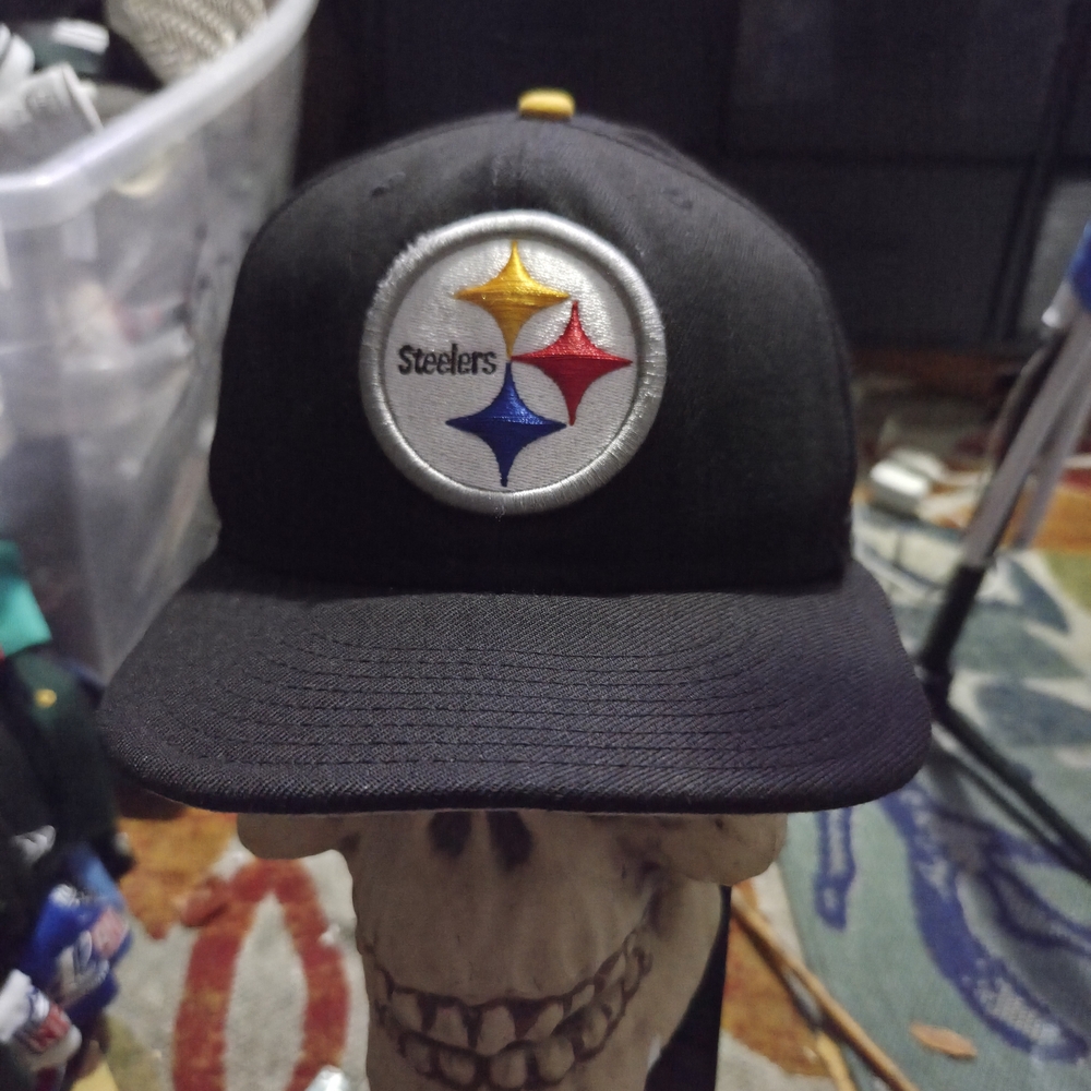 Black Embroidered Snapback Hat